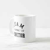 Mug Moniteur noir orphelin d'équipe (Devant gauche)