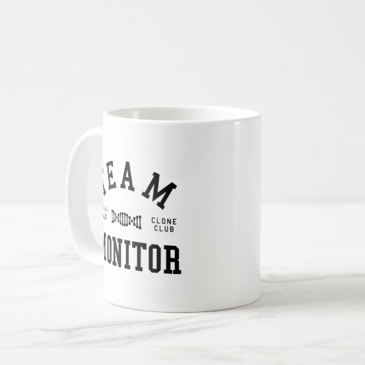 Mug Moniteur noir orphelin d'équipe (Devant gauche)