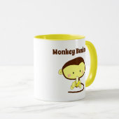 Mug Monkey Business Drôle Cartoon Monkey Design (Devant droit)