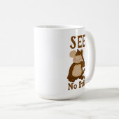 Mug Monkey Funny Voir pas de mal (Devant droit)