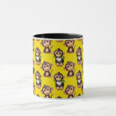 Mug Monkey Pattern Design Yellow  (Centre)