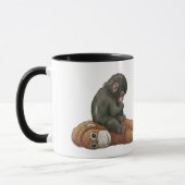 Mug Monkey Punch, Baby Monkey Orangutan Hug  (Gauche)