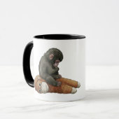 Mug Monkey Punch, bébé orang-outan câlin singe (Devant gauche)