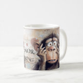 Mug Monkey Quirky Crazy Cartoon (Devant droit)