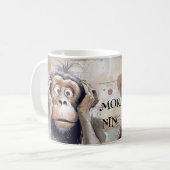 Mug Monkey Quirky Crazy Cartoon (Devant gauche)