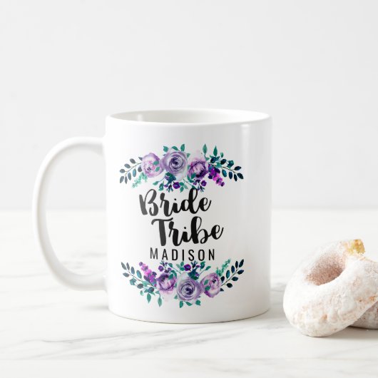 Mug Monnaie et Courbe Florale Mariage de la tribu des  (Avec donut)