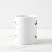 Mug Monnaie et couronne de fleurs violettes Mère de la (Centre)