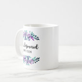 Mug Monnaie et Mariage de couronnes florales pourpres (Devant gauche)
