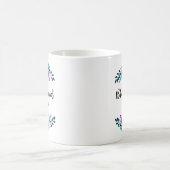 Mug Monnaie et Mariage de couronnes florales pourpres (Centre)