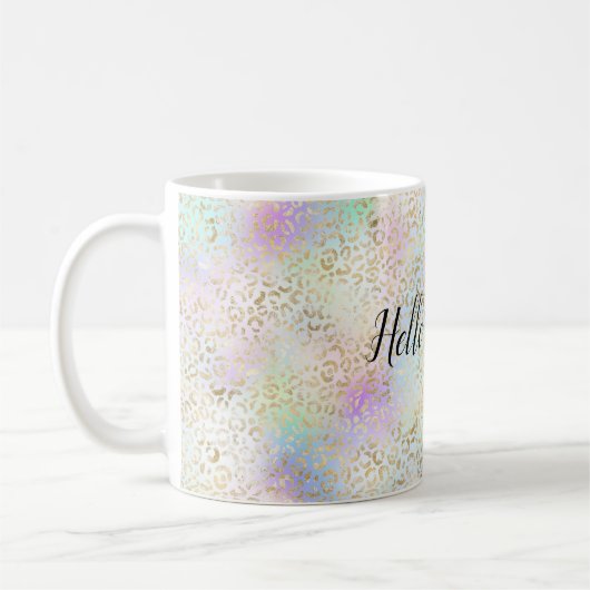 Mug Monnaie mauve dorée Leopard (Gauche)