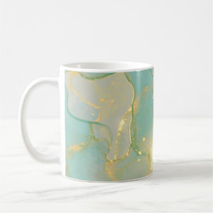 Mug Monnaie Vert Marbre Or : Texté