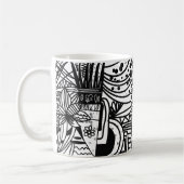 Mug Monnogrammed noir et blanc de Bohême (Gauche)