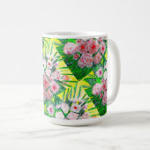 Mug Monochromatique, Roses, Dianthus caryophyllus, Ger (Devant droit)
