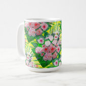 Mug Monochromatique, Roses, Dianthus caryophyllus, Ger (Devant gauche)
