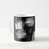 Mug Monochrome Abstract Hatch Texture (Devant gauche)