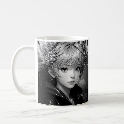 Mug Monochrome Anime Girl (Gauche)