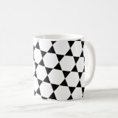 Mug Monochrome B&W Hexagon Honeycomb Triangles Motif (Devant droit)