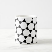 Mug Monochrome B&W Hexagon Honeycomb Triangles Motif (Centre)