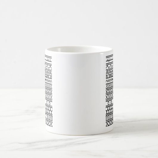 Mug Monochrome Boho Knit Sampler | Tribal Geometric (Centre)