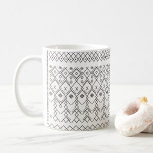 Mug Monochrome Kilim : Art Tribal Marocain de Texture