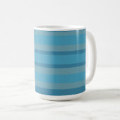 Mug Monochrome rayé bleu (Devant droit)