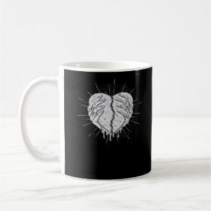 Mug Monochrome Squelette Main Avec Coeur Classique