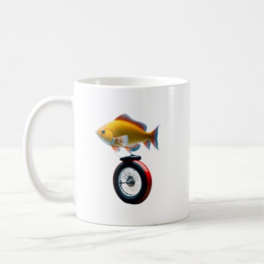Mug Monocycle électrique à bord de poissons (Gauche)