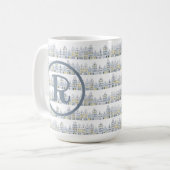 Mug MONOGRAM Aquarelle Amsterdam House Motif néerlanda (Devant gauche)