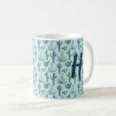 Mug MONOGRAM Aquarelle Cactus & Succulent Désert (Devant droit)