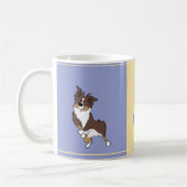 Mug Monogram Australian Shepherd Happy Color Block (Gauche)
