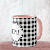 Mug Monogram Buffalo Check 11oz. Boisson combo