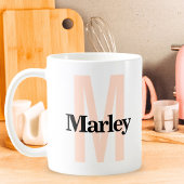 Mug Monogram Classic Bold Cute Nom initial Personnalis