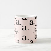 Mug Monogram Classic Elegant Cute Script Name Motif (Centre)