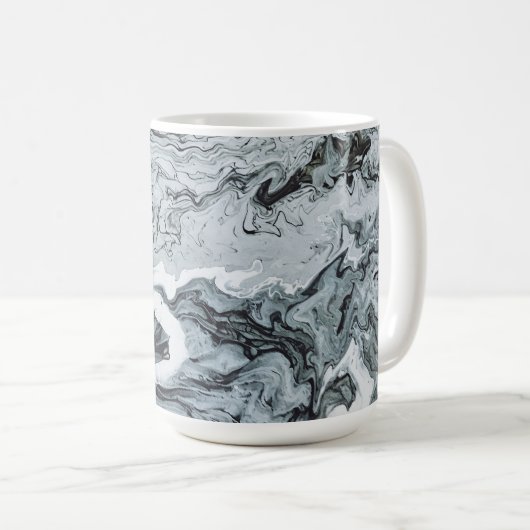 Mug MONOGRAM "craquelé" Marbre gris muet (Devant droit)