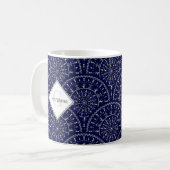 Mug Monogram Ditsy Winter Snow Angles Snowmen Art Déco (Devant gauche)