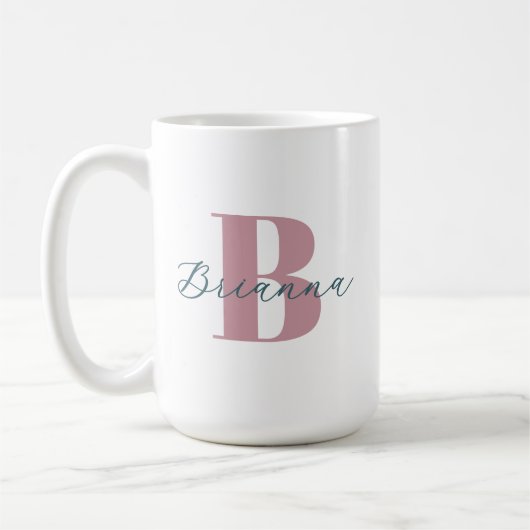 Mug Monogram Initial Name Christian Faith Based (Gauche)