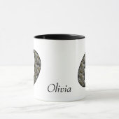 Mug Monogram Initial O Hydrangea Flower Personalized (Centre)