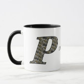 Mug Monogram Initial P Hydrangea Flowers Personalized (Gauche)