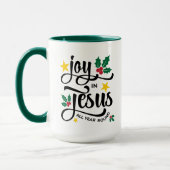 Mug Monogram JOY IN JESUS Christian Christmas  (Gauche)