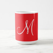 Mug MONOGRAM M, Red and White, (Centre)