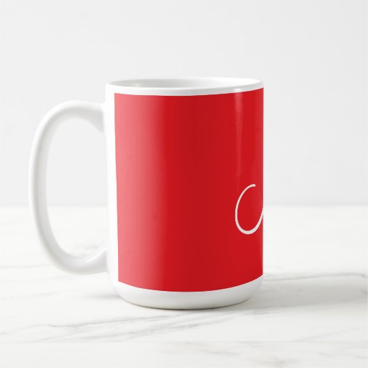 Mug MONOGRAM M, Red and White, (Gauche)