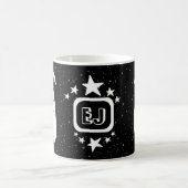 Mug Monogram mignon Doodle chien avec étoiles (Centre)