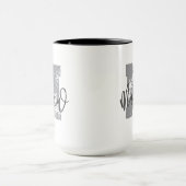 Mug Monogram Modern Cool Grunge Ajouter Votre Nom (Centre)