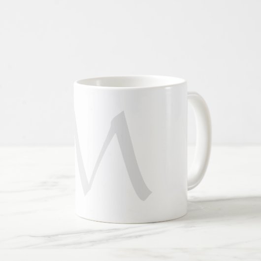 Mug Monogram Modern Simple Minimalist Plain (Devant droit)