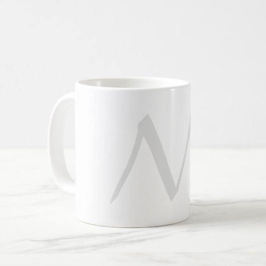 Mug Monogram Modern Simple Minimalist Plain (Devant gauche)