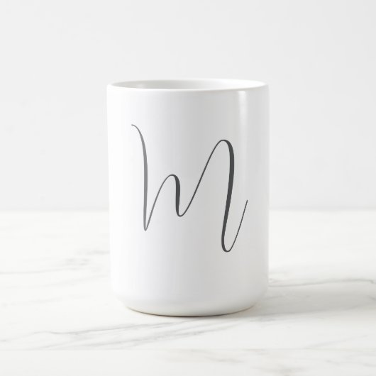 Mug Monogram Modern Simple Minimalist Plain (Centre)