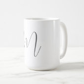 Mug Monogram Modern Simple Minimalist Plain (Devant droit)
