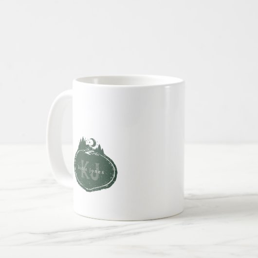 Mug Monogram Nature Stamp | Custom Name (Devant gauche)