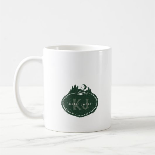 Mug Monogram Nature Stamp | Custom Name (Gauche)