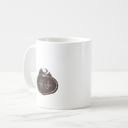 Mug Monogram Nature Stamp | Custom Name (Devant gauche)